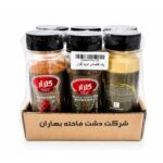پک اقتصادی ادویه ۶تایی گلزار (زردچوبه،فلفل سیاه و قرمز،دارچین، سماق،کاری)
