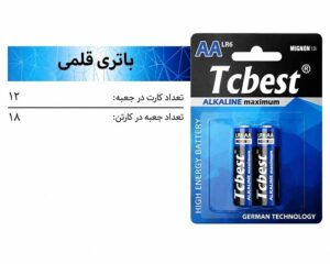 باتری قلمی 2 عددی آلکالین کارتی تی سی بست - veleshk