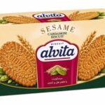 بیسکویت خانواده ۸۵۰ گرمی ها با تزئین کنجد alvita