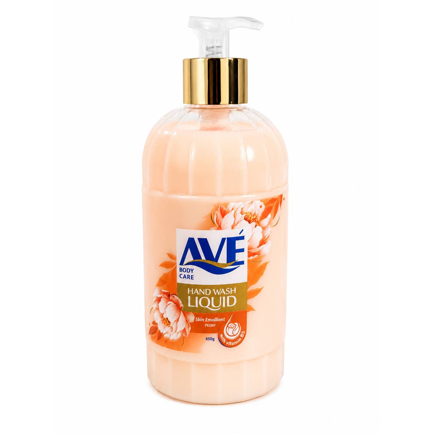 4459 مایع دستشویی هلو پاستلی 450گرمی AVE - Image 1